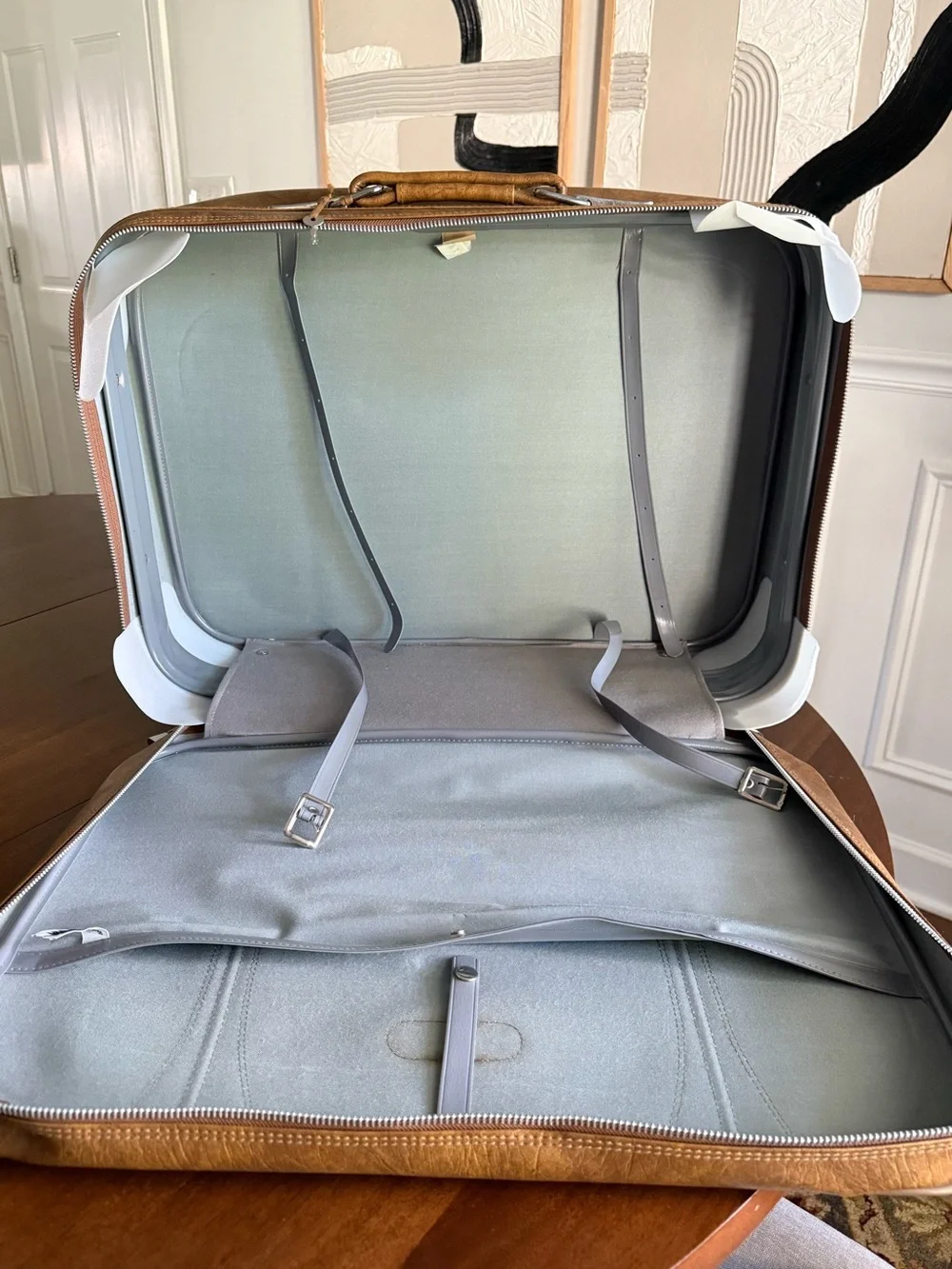 Vintage 1986 American Tourister Retro 2-Piece Brown Luggage Set With Keys